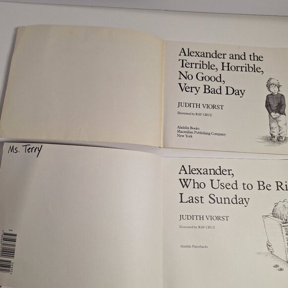 Alexander Terrible Horrible No Good Very Bad Day & Who Used Be Rich Vintage Lot - Picture 4 of 6